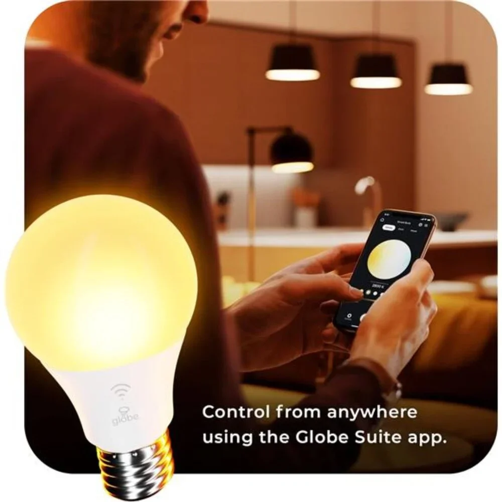 Globe Electric 34207 Wi-Fi Smart 10 Watt (60W Equivalent) Multicolor